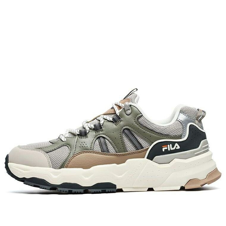 フィラ スニーカー 運動靴 緑 グリーン 銀色 シルバー 茶色 ブラウン 'GREY BROWN' スニーカー メンズ FILA TREK 1S LOW SHOES GREEN F12M242119FSO / SILVER GREEN BROWN