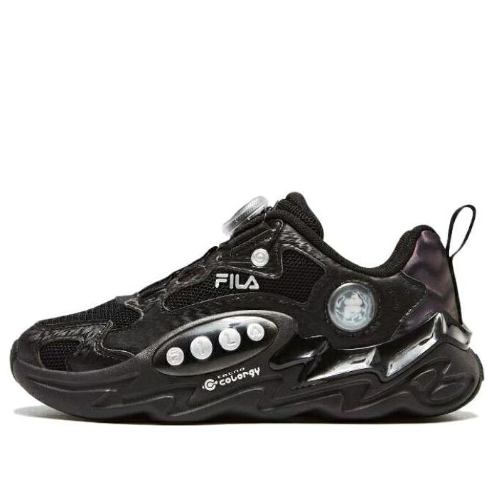 フィラ アスレチックス スニーカー 運動靴 黒色 ブラック 灰色 グレー 白色 ホワイト 'BLACK' ジュニア キッズ FILA (GS) ATHLETICS RUNNING SHOES K15B331106FBS / BLACK GREY WHITE ベビー マタニティ スニ
