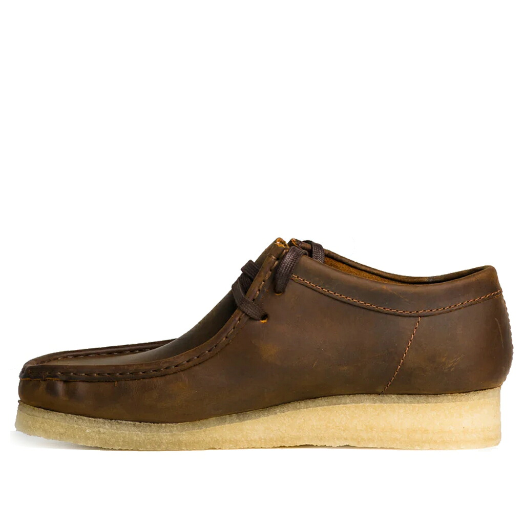 クラークス 茶色 ブラウン 'BEESWAX' スニーカー メンズ CLARKS WALLABEE 26156605 / BROWN｜スニケス