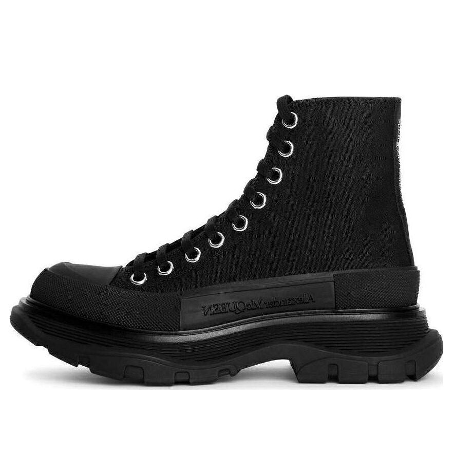 アレキサンダーマックイーン ブーツ 黒いこと 黒いこと \u0027TRIPLE BLACK\u0027 スニーカー レディース ALEXANDER MCQUEEN (WMNS) ALEXANDER MCQUEEN TREAD SLICK BOOTS 611706W4L321000 / BLACK BLACK BLACK