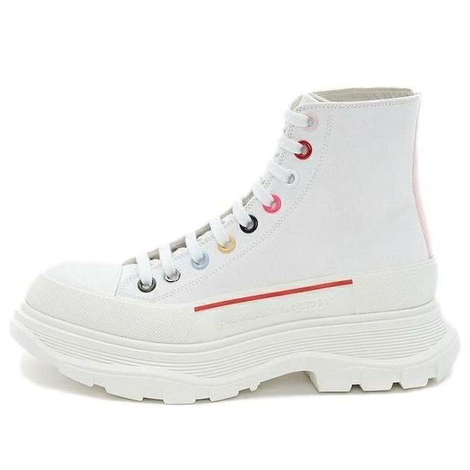 アレキサンダーマックイーン ブーツ 白いこと 白いこと \u0027WHITE MULTICOLOR\u0027 スニーカー レディース ALEXANDER MCQUEEN (WMNS) ALEXANDER MCQUEEN TREAD SLICK BOOT 611706W4MVG9650 / WHITE MULTICOLOR