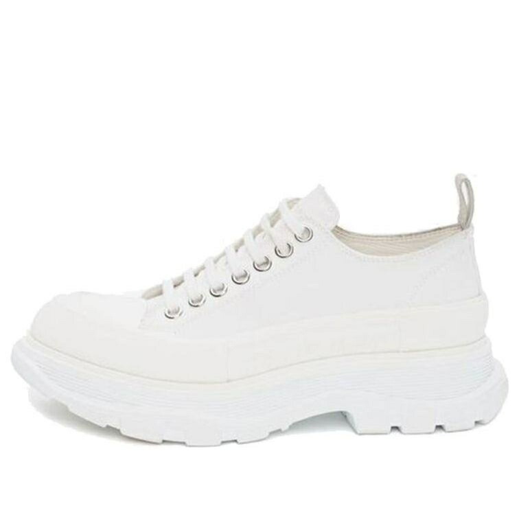アレキサンダーマックイーン 白色 ホワイト WHITE スニーカー レディース ALEXANDER MCQUEEN (WMNS) ALEXANDER MCQUEEN TREAD SLICK LOW LACE UP 611705W4L329000 / WHITE