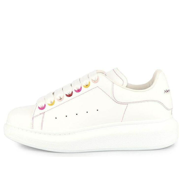 アレキサンダーマックイーン 靴 スニーカー 白色 ホワイト 虹色 レインボー 'WHITE RAINBOW' レディース ALEXANDER MCQUEEN (WMNS) ALEXANDER MCQUEEN OVERSIZED SNEAKER 553770WHZ4S9466 / WHITE RAINBOW MULTICOLOR|スニケス