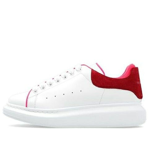 アレキサンダーマックイーン 靴 スニーカー 白色 ホワイト 'WHITE FUCHIA' レディース ALEXANDER MCQUEEN (WMNS) ALEXANDER MCQUEEN OVERSIZED SNEAKER VELVET 755621WIDJZ8709 / WHITE VELVET FUCHIA