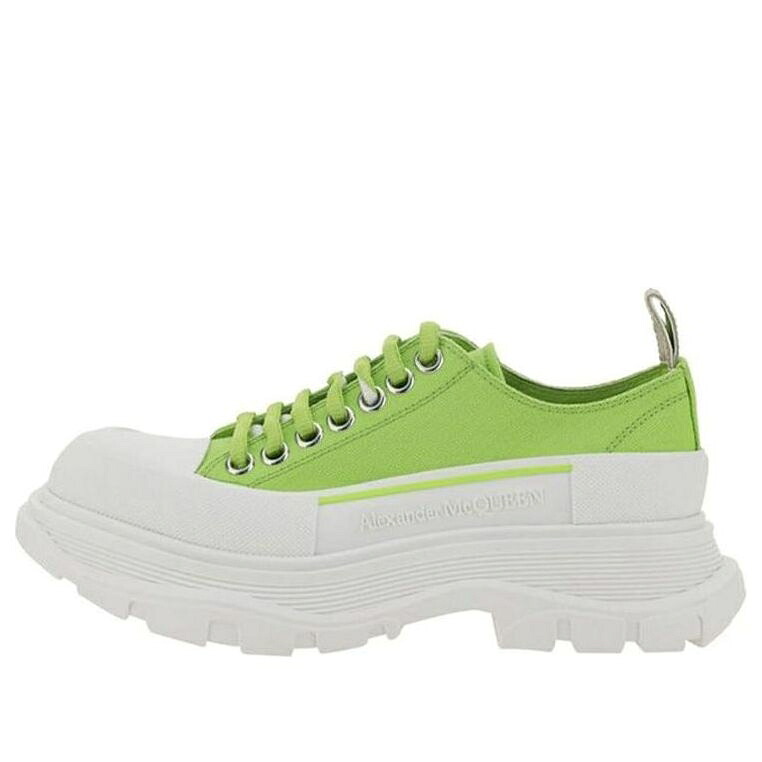 アレキサンダーマックイーン 緑 グリーン ライム 白色 ホワイト 'LIME WHITE' スニーカー レディース ALEXANDER MCQUEEN (WMNS) ALEXANDER MCQUEEN TREAD SLICK LOW LACE UP GREEN 611705W4MV23514 / LIME GREEN WHITE|スニケス