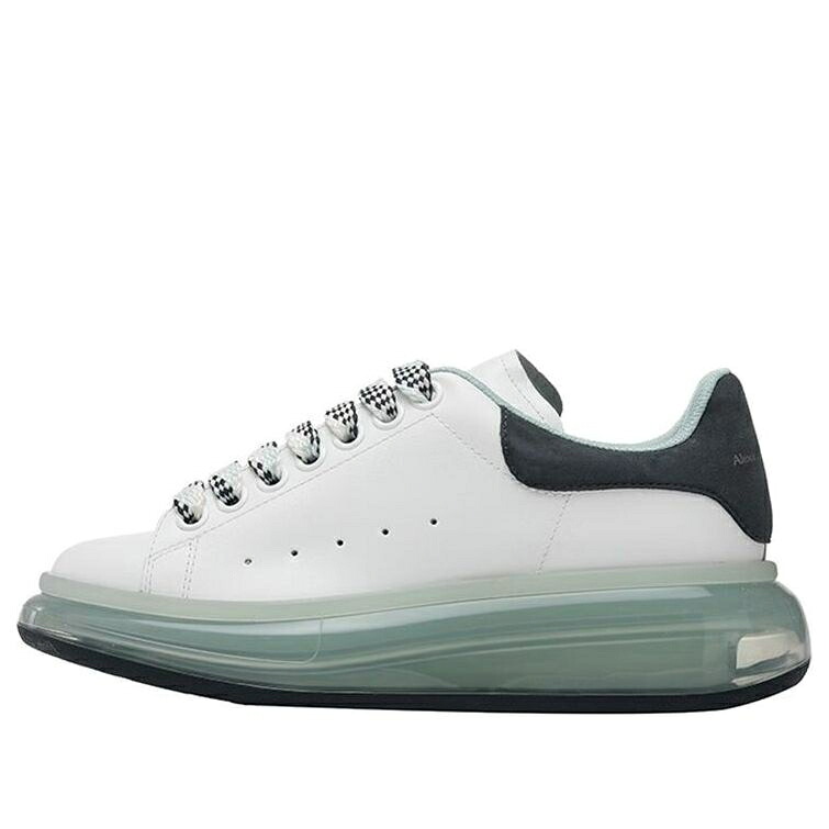 アレキサンダーマックイーン 白色 ホワイト 青色 ブルー 緑 グリーン 'WHITE GREEN' スニーカー レディース ALEXANDER MCQUEEN (WMNS) ALEXANDER MCQUEEN TRANSPARENT SOLE OVERSIZED SNEAKERS 666893WHXMA9995 / WHITE BLUE GRE|スニケス