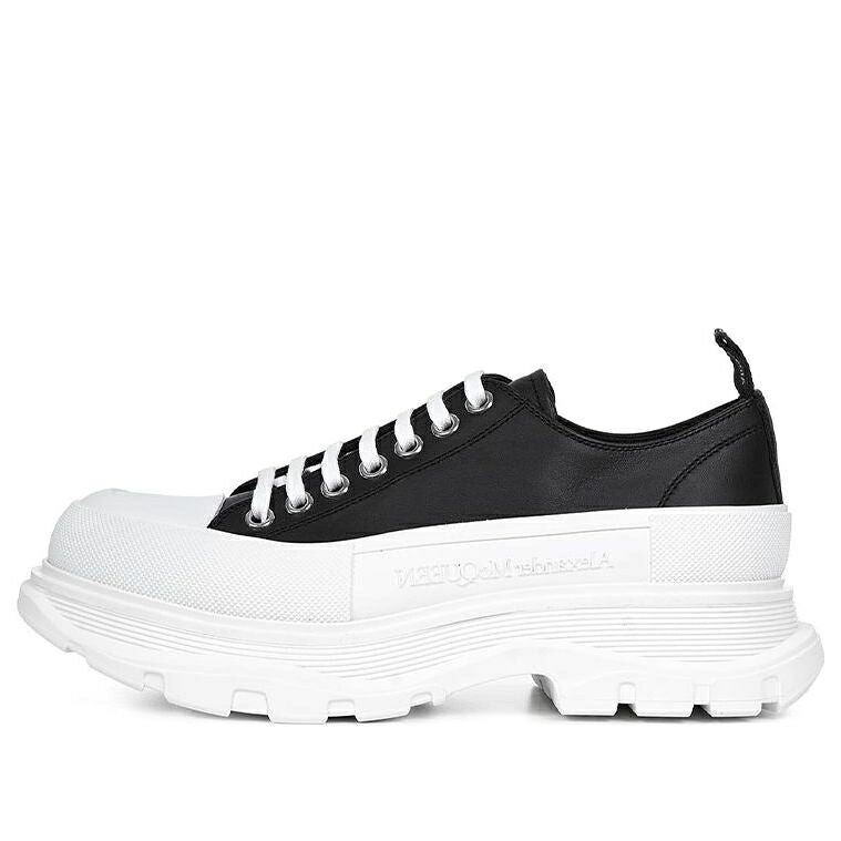 アレキサンダーマックイーン 黒いこと 黒いこと 白いこと 白いこと \u0027BLACK\u0027 スニーカー メンズ ALEXANDER MCQUEEN ALEXANDER MCQUEEN TREAD SLICK LACE-UP 627225WHZ621071 / BLACK WHITE