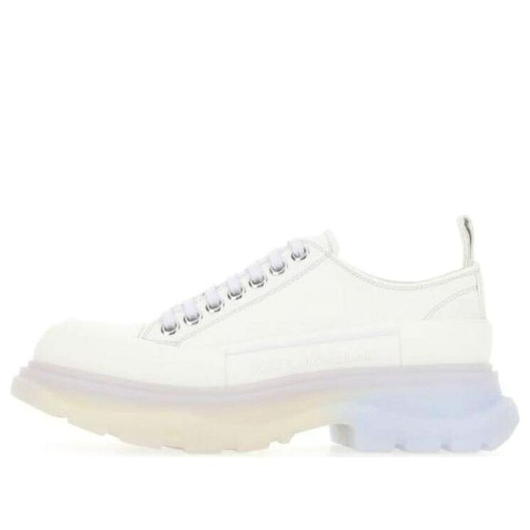 アレキサンダーマックイーン スニーカー 運動靴 白色 ホワイト ピンク 青色 ブルー 'WHITE MULTI' スニーカー レディース ALEXANDER MCQUEEN (WMNS) ALEXANDER MCQUEEN TREAD SLICK LOW LACE UP SHOES 697072W4TGN8892 / W｜スニケス
