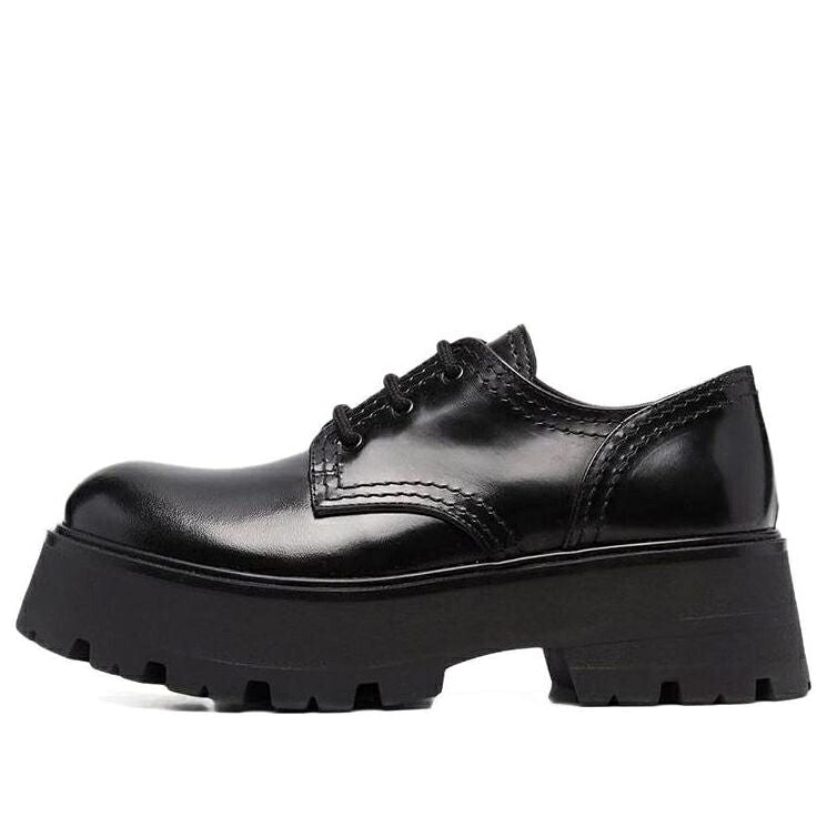 アレキサンダーマックイーン 置き目毛皮 黒いこと 黒いこと \u0027BLACK\u0027 スニーカー レディース ALEXANDER MCQUEEN (WMNS) ALEXANDER MCQUEEN WANDER LACE-UP LOAFERS 700079WIC611000 / BLACK