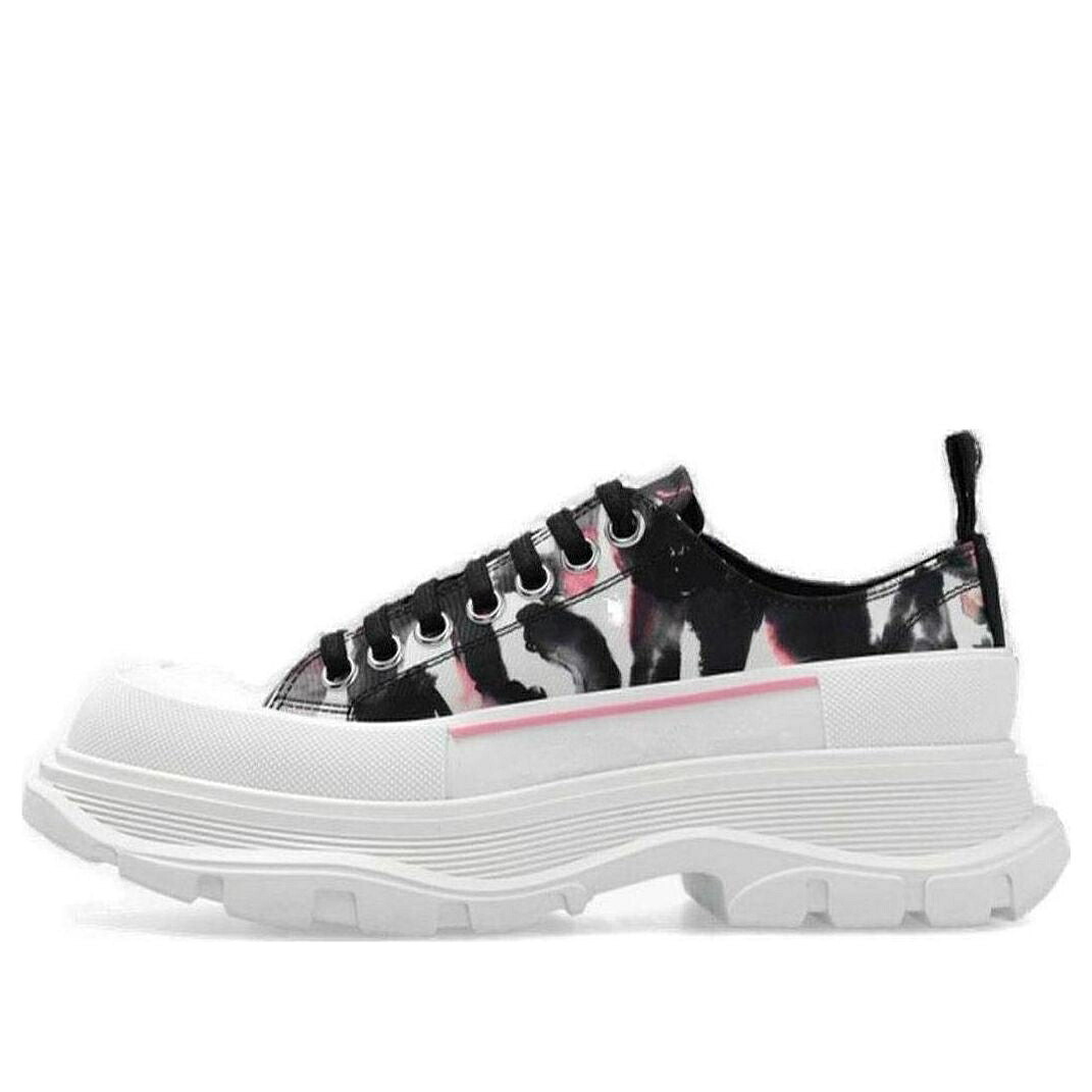 アレキサンダーマックイーン 黒色 ブラック 白色 ホワイト ピンク 'WHITE PINK' スニーカー レディース ALEXANDER MCQUEEN (WMNS) ALEXANDER MCQUEEN TREAD SLICK SNEAKERS BLACK 733065W4PM18893 / WHITE BLACK PINK