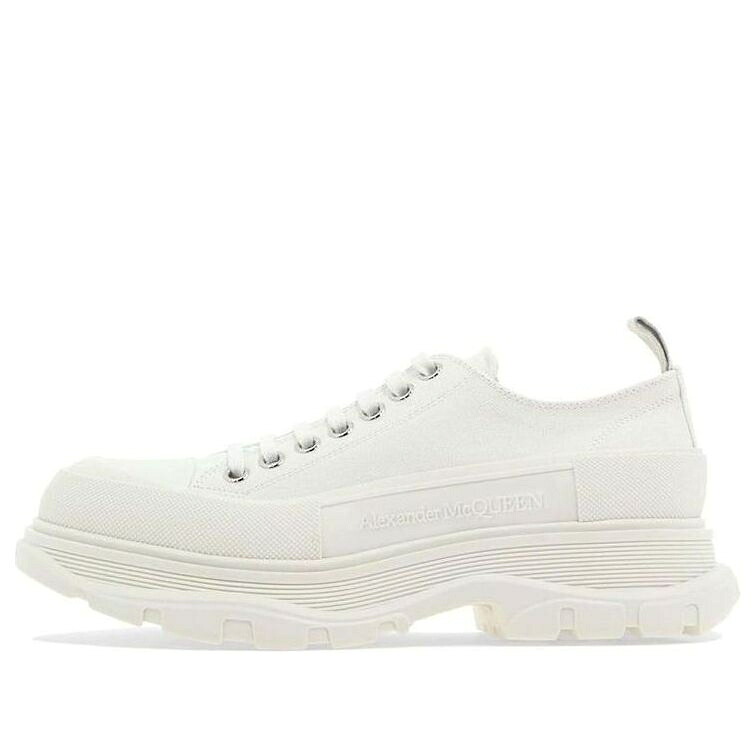 アレキサンダーマックイーン スニーカー 運動靴 白色 ホワイト 'WHITE' スニーカー メンズ ALEXANDER MCQUEEN ALEXANDER MCQUEEN TREAD SLICK LOW LACE UP SHOES 705660W4MV29000 / WHITE