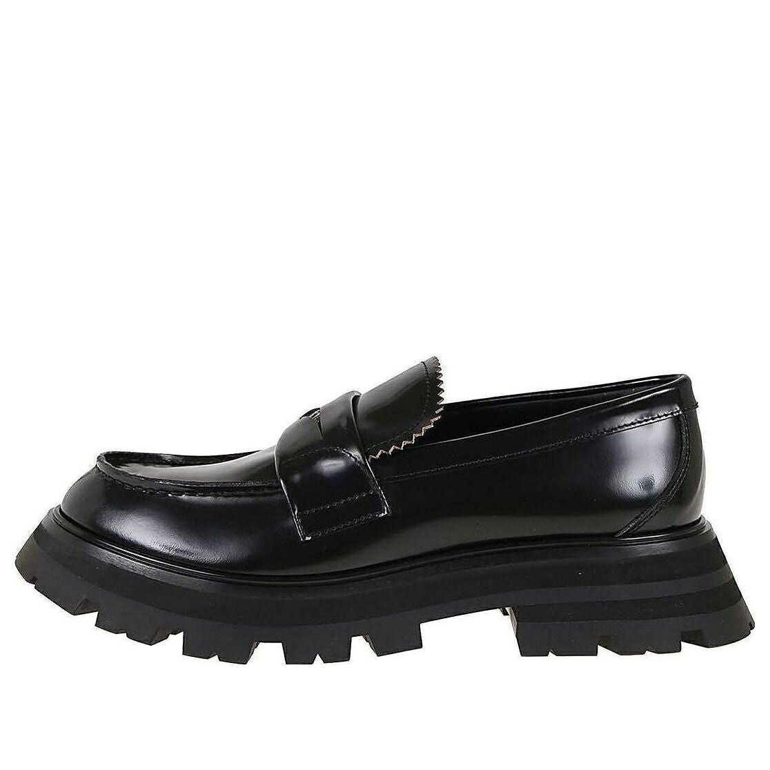 アレキサンダーマックイーン レザー ローファー 黒色 ブラック 'CORE BLACK' スニーカー レディース ALEXANDER MCQUEEN (WMNS) ALEXANDER MCQUEEN WANDER LEATHER LOAFERS 685690WHZ851081 / BLACK
