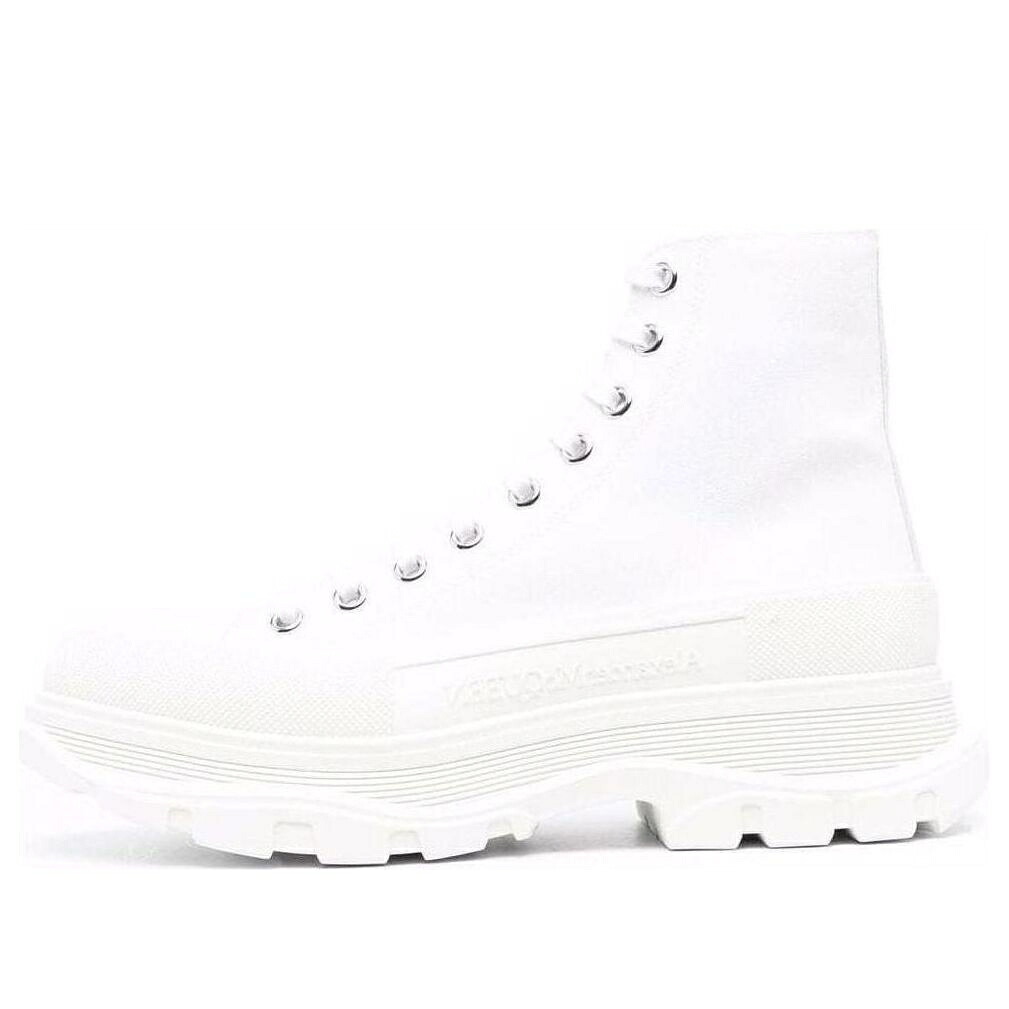 アレキサンダーマックイーン ブーツ 白色 ホワイト 'TRIPLE WHITE' スニーカー メンズ ALEXANDER MCQUEEN ALEXANDER MCQUEEN TREAD SLICK BOOT 604254W4MV29000 / WHITE WHITE WHITE｜スニケス
