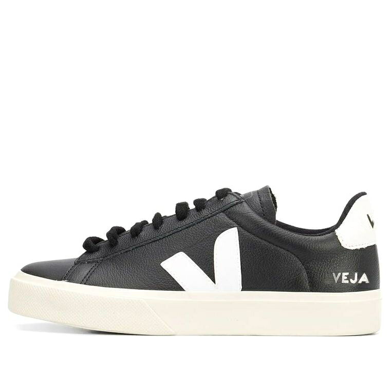 ヴェジャ なめし革 黒いこと 黒いこと 白いこと 白いこと \u0027BLACK WHITE\u0027 スニーカー メンズ VEJA CAMPO CHROMEFREE LEATHER SNEAKERS CP051215 / BLACK WHITE