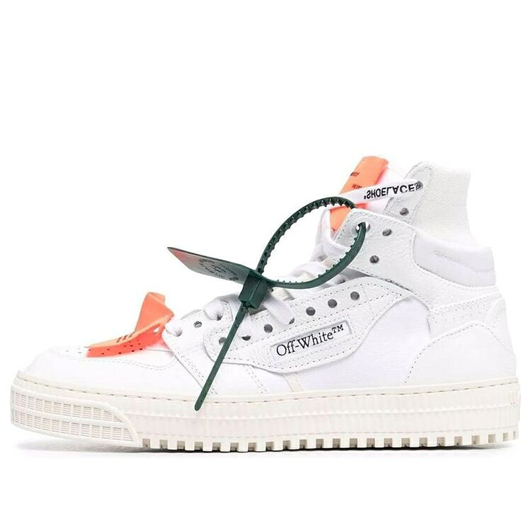 オフホワイト コート レザー 靴 スニーカー 白色 ホワイト 橙 オレンジ 3.0 'WHITE ORANGE' レディース OFF-WHITE (WMNS) OFF COURT LEATHER CANVAS SNEAKER OWIA112C99LEA0010120 / WHITE ORANGE