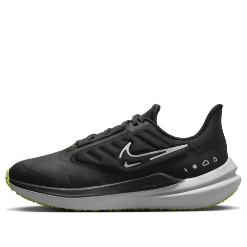 ナイキ 望遠レンズ 白いこと 白いこと 黒いこと 黒いこと \u0027BLACK VOLT\u0027 スニーカー レディース NIKE (WMNS) AIR ZOOM WINFLO 9 SHIELD WHITE DM1104-001 / BLACK