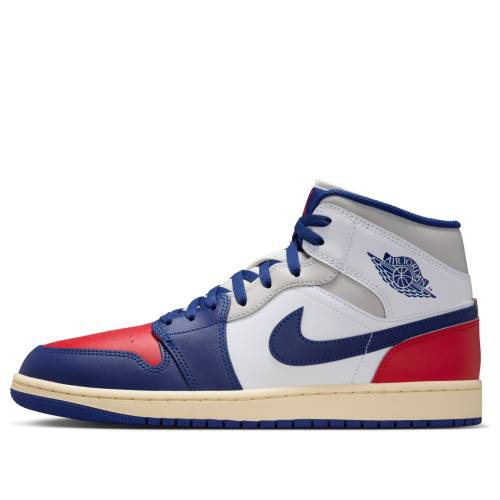 ナイキ ジョーダン ミッド ディープ 青味 青み 火の手 赤 赤いこと \u0027RARE AIR\u0027 スニーカー メンズ JORDAN AIR 1 MID DQ8426-102 / DEEP ROYAL BLUE FIRE RED