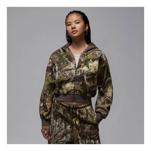 ナイキ ジョーダン ブルックリン フリース クロップ フルジップ フーディー パーカー FULLジップフーディー \u0027REALTREE\u0027 スニーカー レディース JORDAN (WMNS) AIR BROOKLYN FLEECE MOD CROP FULL-ZIP HOODIE HV04