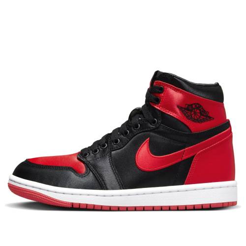 ナイキ ジョーダン 御機嫌 黒いこと 黒いこと 赤 赤いこと 白いこと 白いこと \u0027SATIN BRED\u0027 スニーカー レディース JORDAN (WMNS) AIR 1 RETRO HIGH OG FD4810-061 / BLACK UNIVERSITY RED WHITE