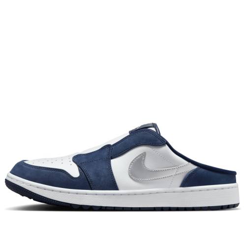 ナイキ ジョーダン ゴルフ 白いこと 白いこと 紺色 米国海軍 \u0027MIDNIGHT NAVY\u0027 スニーカー メンズ JORDAN AIR 1 LOW MULE GOLF FJ1214-102 / WHITE MIDNIGHT NAVY METALLIC