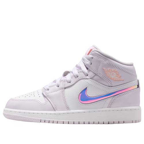 ナイキ ジョーダン ミッド 白いこと 白いこと \u0027BARELY WHITE\u0027 お坊っちゃん キッズ JORDAN (GS) AIR 1 MID GRAPE IM4419-500 / BARELY GRAPE WHITE もの言う花 マタニティ スニーカー