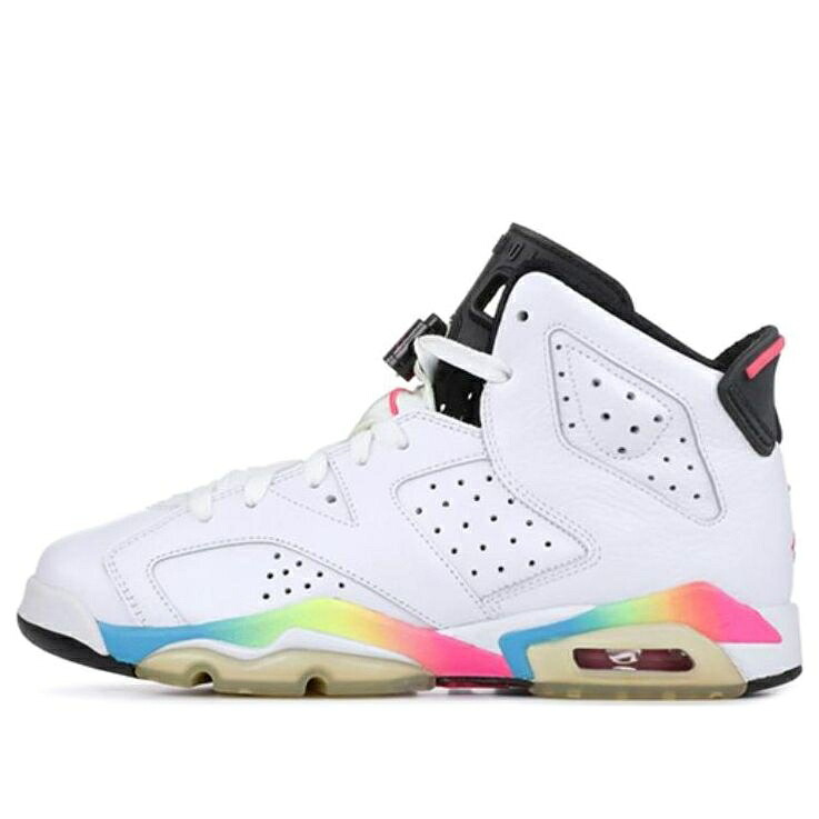 ナイキ ジョーダン 白色 ホワイト 'PINK FLASH' ジュニア キッズ JORDAN (GS) AIR 6 RETRO 384665-103 / WHITE ベビー マタニティ スニーカー|スニケス