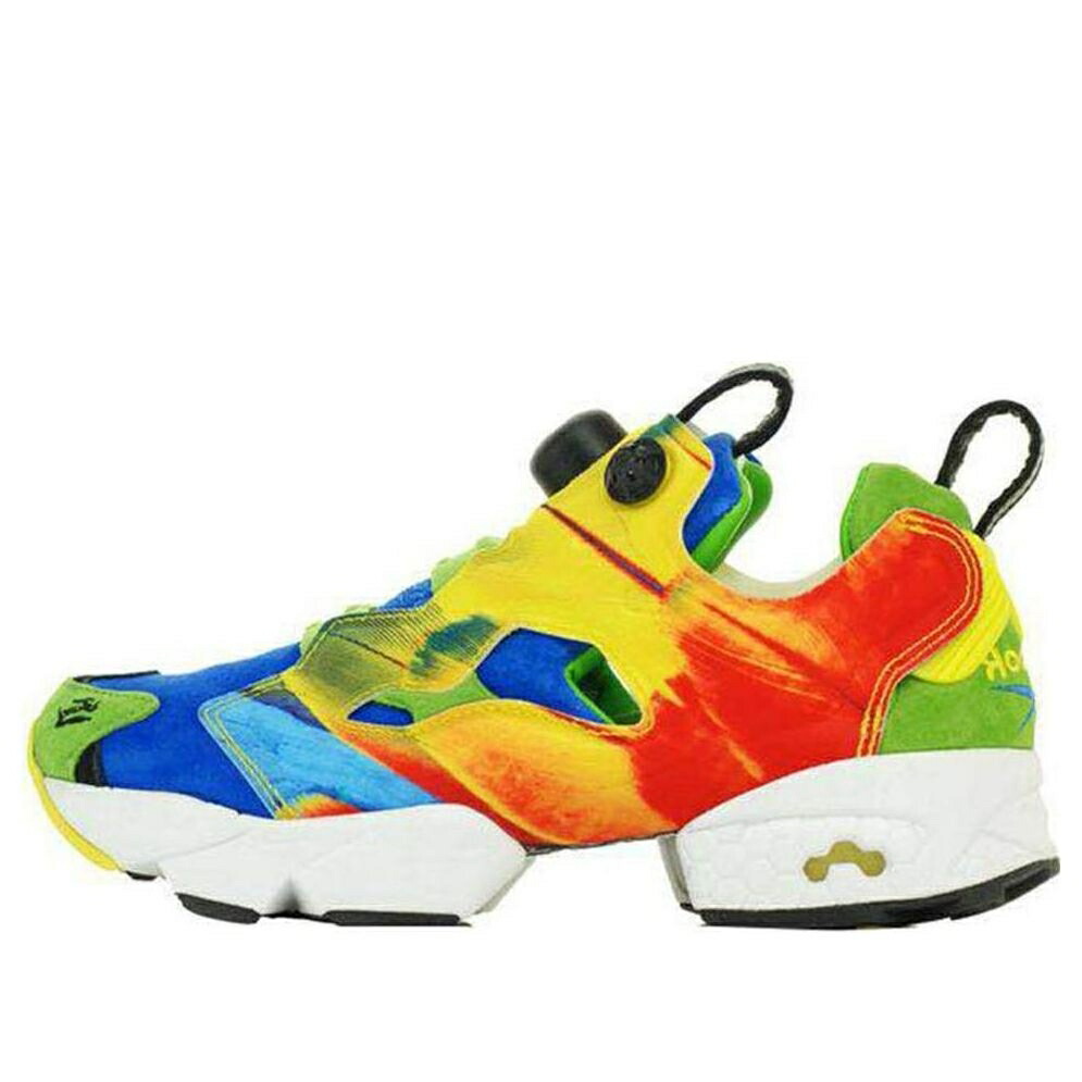 リーボック 青色 ブルー 黄色 イエロー 緑 グリーン インスタポンプフューリー 'THE BIRD' スニーカー メンズ REEBOK CROOKED TONGUES X INSTAPUMP FURY OG ANGRY M42001 / BLUE YELLOW GREEN