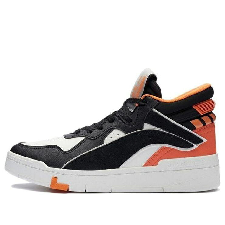 リーニン ミッド 白いこと 白いこと 黒いこと 黒いこと 橙 オレンジ色 \u0027BLACK ORANGE\u0027 スニーカー メンズ LI-NING SUPERWAVE MID WHITE AGCR233-3 / BLACK WHITE ORANGE
