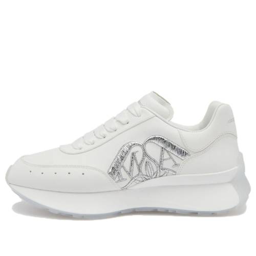 アレキサンダーマックイーン 白いこと 白いこと しろがね色 しろがね色 \u0027WHITE SILVER\u0027 スニーカー レディース ALEXANDER MCQUEEN (WMNS) ALEXANDER MCQUEEN SPRINT RUNNER 781502WIDNH9071 / WHITE SILVER