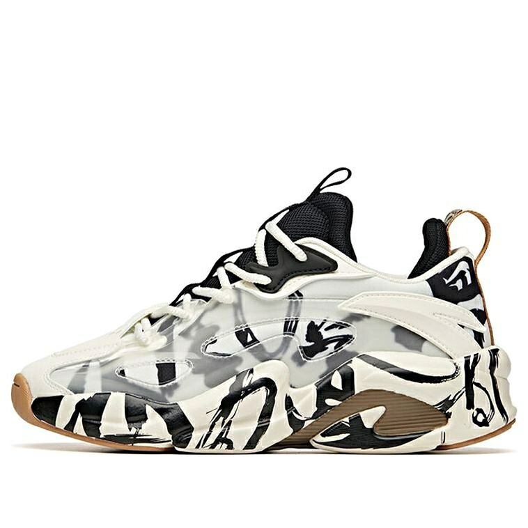 ショック 黒色 ブラック 白色 ホワイト 'BLACK WHITE' スニーカー メンズ ANTA SHOCK THE WAY LOW 112048081-4 / BLACK WHITE