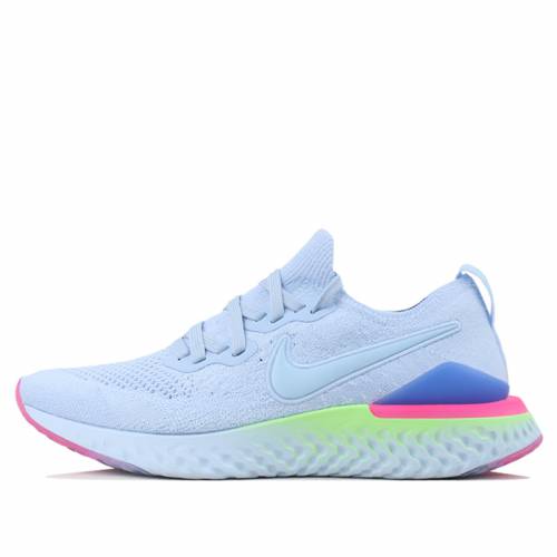nike epic react flyknit light blue