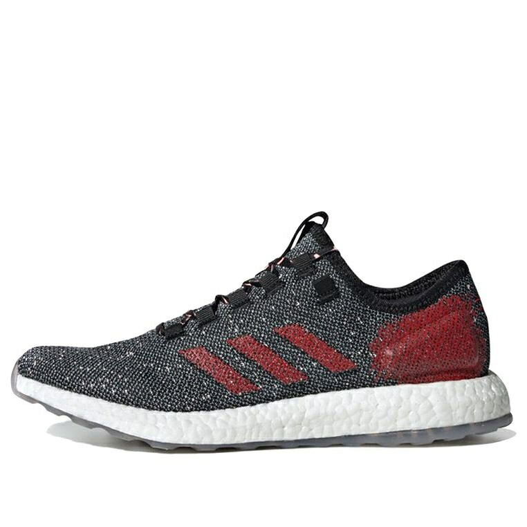 アディダス 黒色 ブラック 'BLACK SCARLET' スニーカー メンズ ADIDAS PUREBOOST B37777 / BLACK｜スニケス