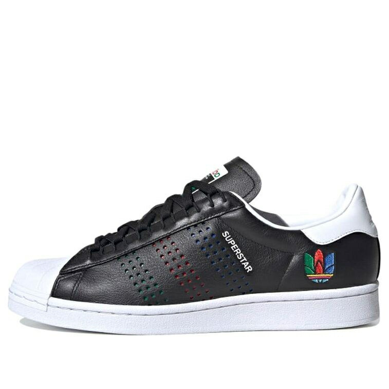 アディダス はやりっ児 トレフォイル 中核グループ 黒いこと 黒いこと \u0027COLORFUL BLACK\u0027 スニーカー メンズ ADIDAS SUPERSTAR TREFOIL - CORE FW5387 / BLACK