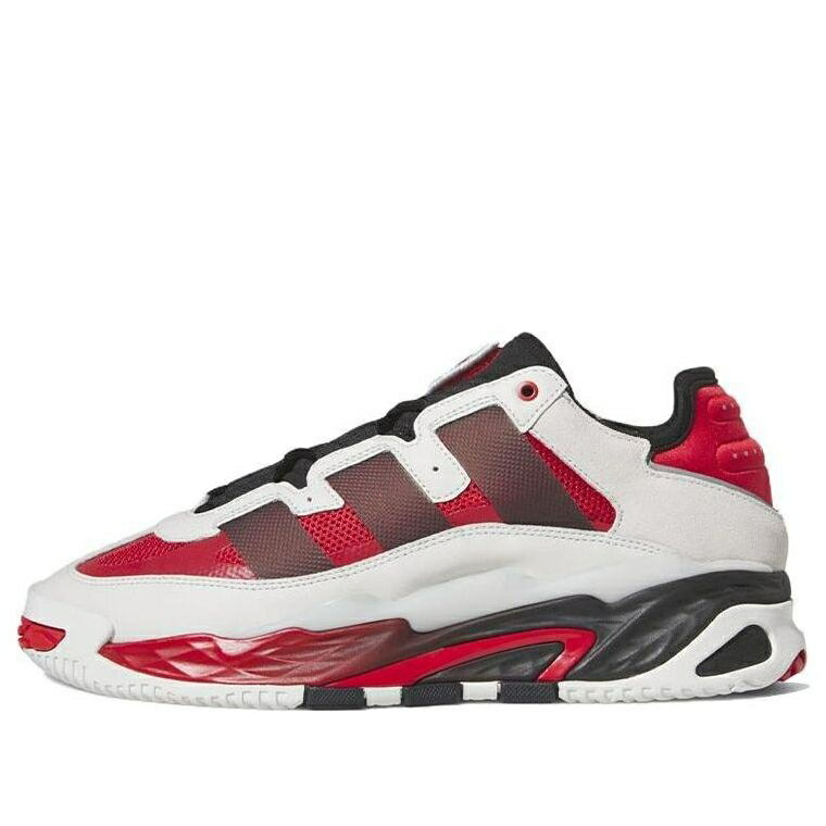 アディダス オリジナルス スニーカー 運動靴 黒色 ブラック 白色 ホワイト コア 'WHITE RED' スニーカー メンズ ADIDAS ORIGINALS NITEBALL SHOES BLACK H06508 / CRYSTAL WHITE CORE BLACK