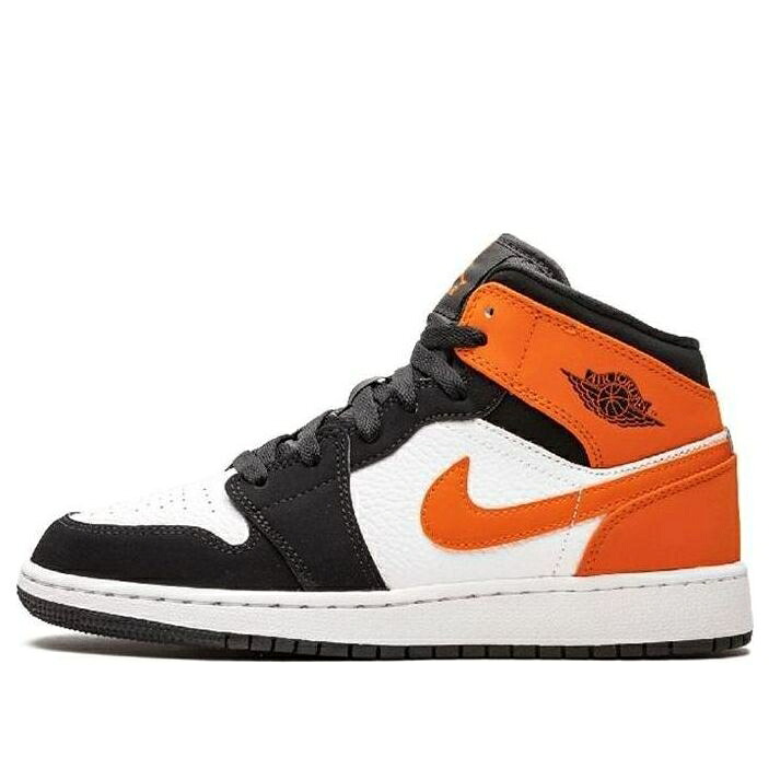 ナイキ ジョーダン ミッド 黒いこと 黒いこと 白いこと 白いこと \u0027SHATTERED BACKBOARD\u0027 お坊っちゃん キッズ JORDAN (GS) AIR 1 MID 554725-058 / BLACK STARFISH WHITE もの言う花 マタニティ スニーカー