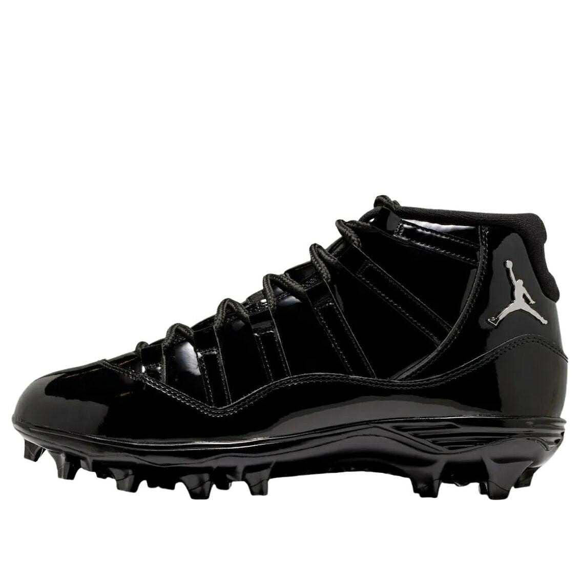 ナイキ ジョーダン ミッド クリーツ スパイク 黒いこと 黒いこと しろがね色 しろがね色 \u0027BLACK PATENT\u0027 スニーカー メンズ JORDAN AIR 11 MID TD CLEATS HM7324-001 / BLACK ANTHRACITE METALLIC SILVER