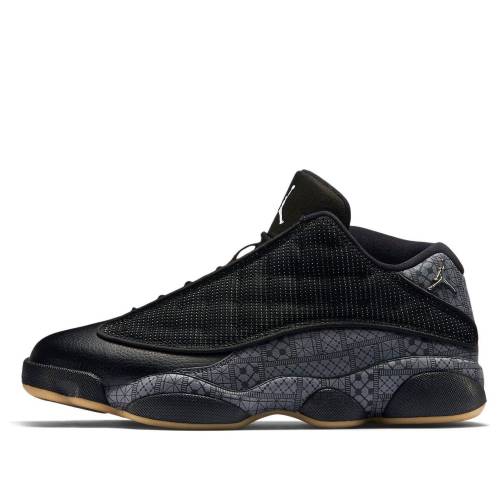ナイキ ジョーダン サーティーン 黒色 ブラック 灰色 グレー 白色 ホワイト 'QUAI 54' スニーカー メンズ JORDAN AIR 13 RETRO LOW 810551-050 / BLACK CHROME DARK GREY WHITE