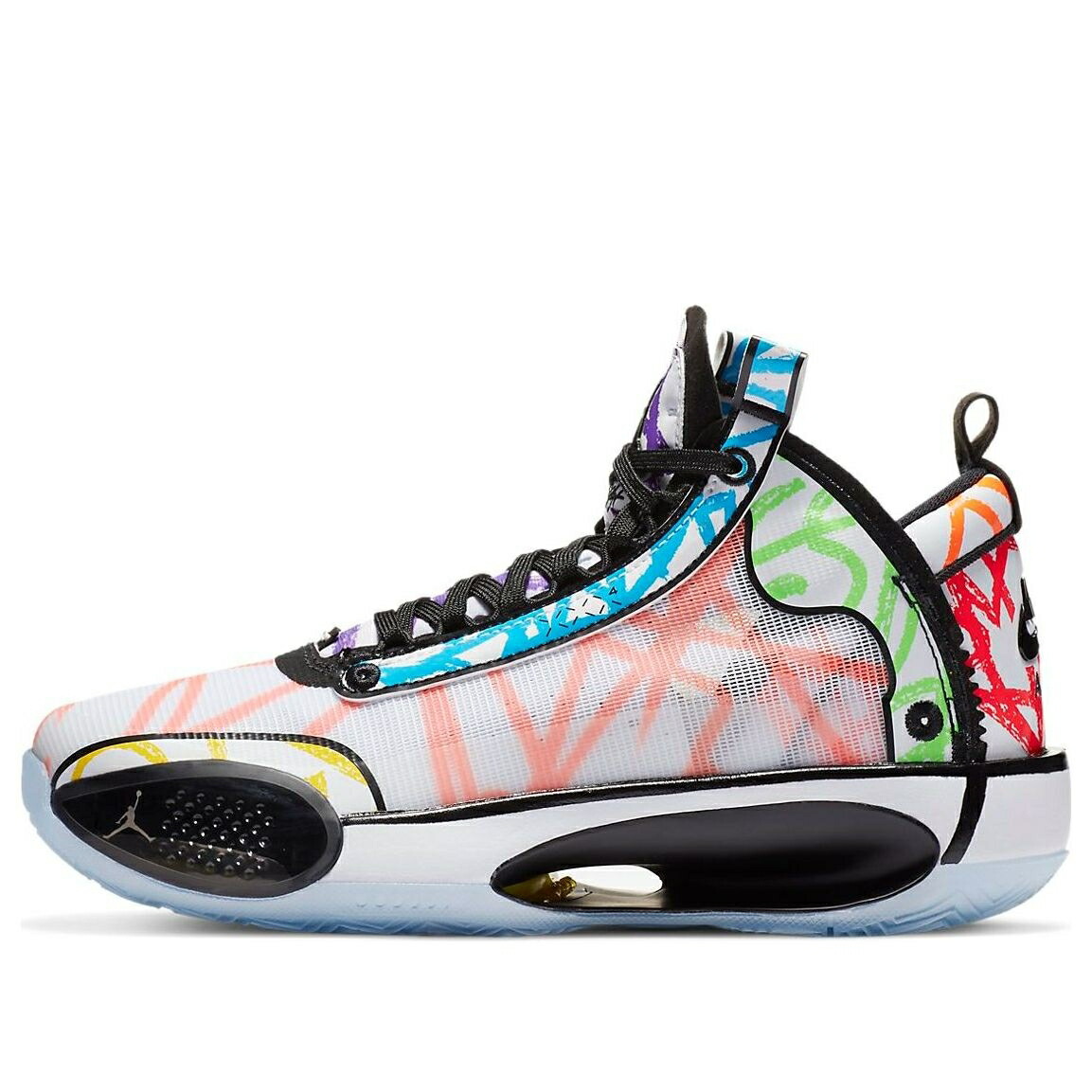 ナイキ ジョーダン 白色 ホワイト 黒色 ブラック 'NOAH' ジュニア キッズ JORDAN (GS) ZION WILLIAMSON X AIR 34 DA4450-100 / WHITE BLACK MULTI COLOR ベビー マタニティ スニーカー