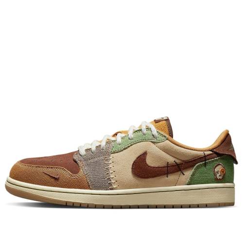 ナイキ ジョーダン 赤銅色 赤銅色 \u0027VOODOO\u0027 スニーカー メンズ JORDAN AIR 1 X ZION WILLIAMSON RETRO LOW OG DZ7292-200 / FLAX MUSLIN FAUNA BROWN OIL