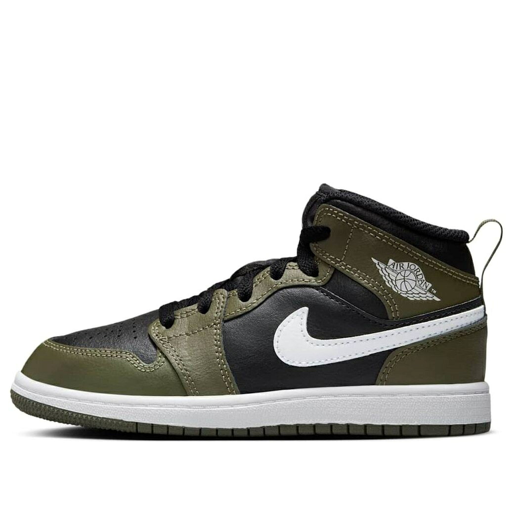 ナイキ ジョーダン ミッド 黒色 ブラック オリーブ 白色 ホワイト 'MEDIUM OLIVE' ジュニア キッズ JORDAN (PS) AIR 1 MID DQ8424-092 / BLACK MEDIUM OLIVE WHITE ベビー マタニティ スニーカー 28,575円