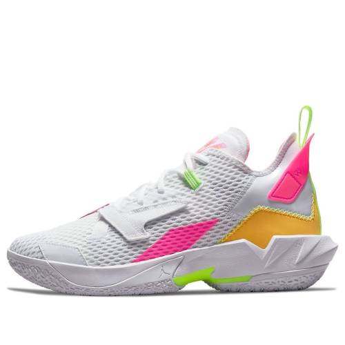 ナイキ ジョーダン 白いこと 白いこと サクラ色 橙 オレンジ色 ZER0.4 \u0027WHITE PINK\u0027 スニーカー メンズ JORDAN AIR WHY NOT CITRON PULSE HYPER CQ4230-102 / WHITE PINK VOLT ORANGE
