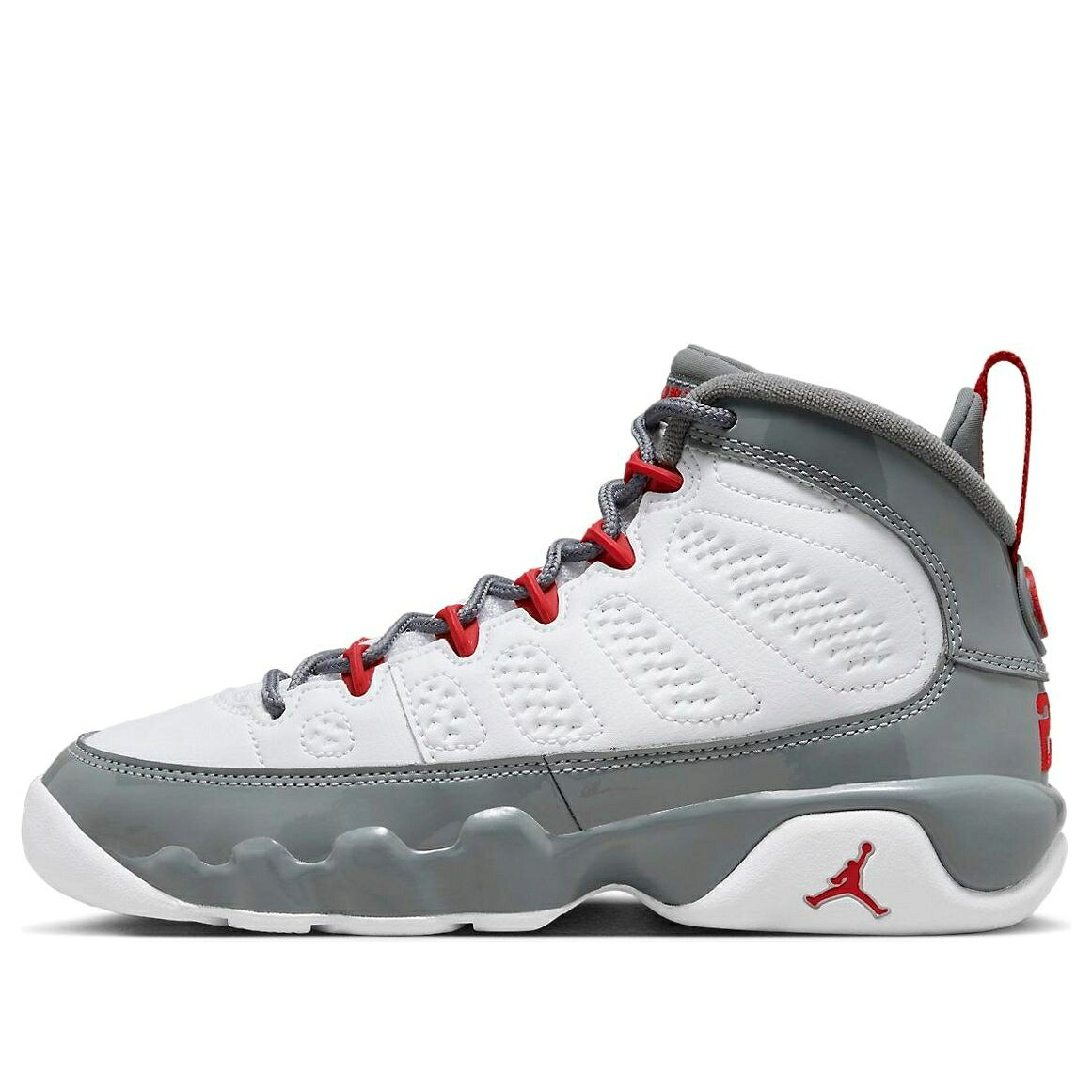 ナイキ ジョーダン 白色 ホワイト クール 灰色 グレー ファイア 赤 レッド 'FIRE RED' ジュニア キッズ JORDAN (GS) AIR 9 RETRO GS 302359-162 / WHITE COOL GREY FIRE RED ベビー マタニティ スニーカー