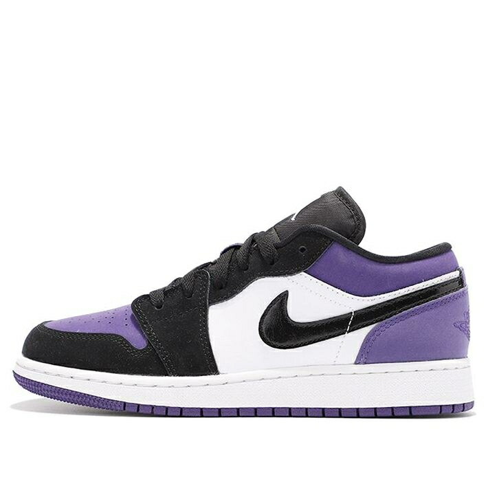 ナイキ ジョーダン 紫 パープル 黒いこと 黒いこと 厚地の外套 白いこと 白いこと \u0027COURT TOE\u0027 お坊っちゃん キッズ JORDAN (GS) AIR 1 LOW PURPLE BLACK 553560-125 / COURT PURPLE BLACK WHITE もの言う花 マタニティ スニーカー