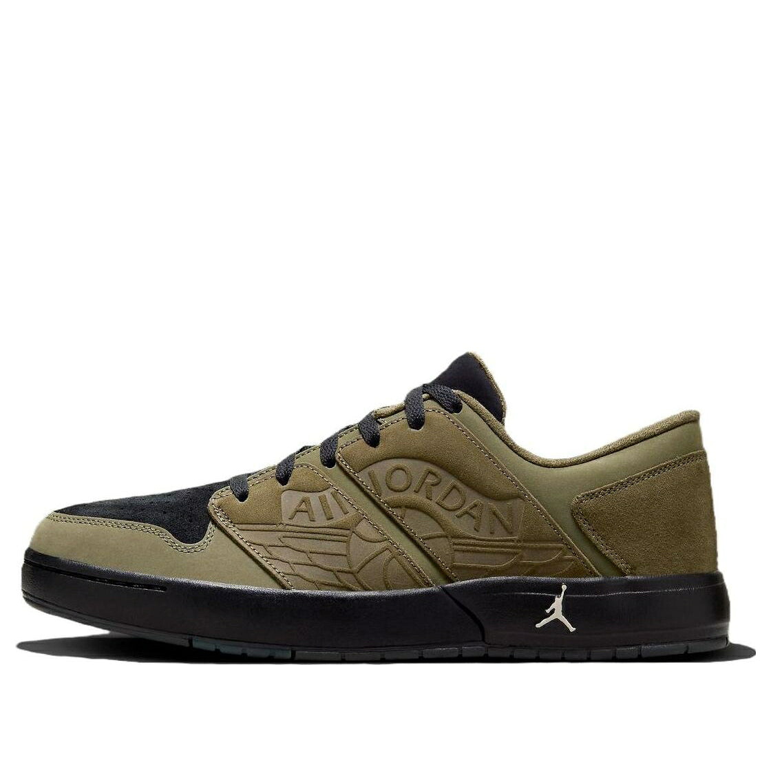 ナイキ ジョーダン 積貨委託貨物 カーキ 黒いこと 黒いこと \u0027CARGO KHAKI\u0027 スニーカー メンズ JORDAN AIR NU RETRO 1 LOW DV5141-200 / CARGO KHAKI BLACK