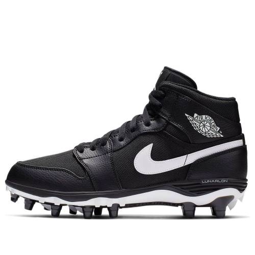 ナイキ ジョーダン ミッド 黒色 ブラック 白色 ホワイト BLACK スニーカー メンズ JORDAN AIR 1 MID TD CLEAT AR5604-001 / BLACK WHITE WHITE