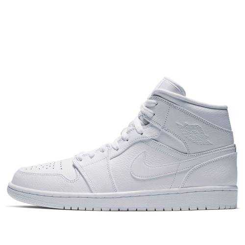 ナイキ ジョーダン ミッド 白いこと 白いこと \u0027TRIPLE 2019\u0027 スニーカー メンズ JORDAN AIR 1 MID WHITE 554724-129 / 靴-スニーカー-メンズ靴