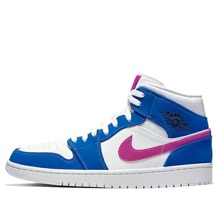 ナイキ ジョーダン ミッド 紫 バイオレット 白色 ホワイト 'ROYAL VIOLET' スニーカー メンズ JORDAN AIR 1 MID 554724-451 / HYPER ROYAL HYPER VIOLET WHITE｜スニケス