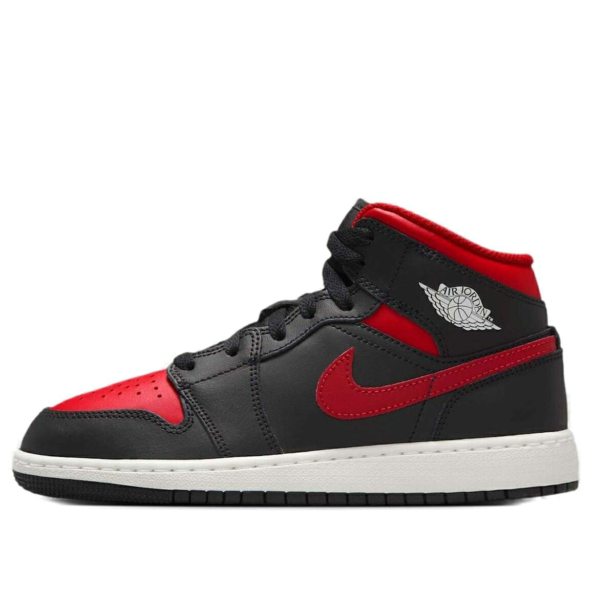 ナイキ ジョーダン ミッド 白いこと 白いこと 黒いこと 黒いこと 赤 赤いこと \u0027BLACK RED\u0027 御坊っちゃん キッズ JORDAN (GS) AIR 1 MID SUMMIT WHITE VARSITY DQ8423-067 / BLACK SUMMIT WHITE VARSITY RED もの言う花 マタニティ スニー
