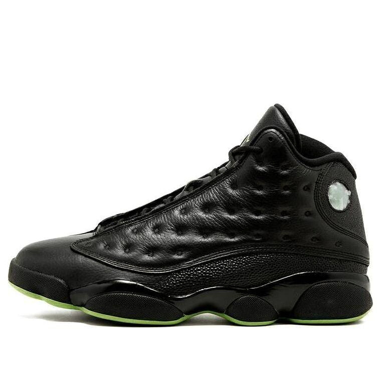 ナイキ ジョーダン サーティーン 黒色 ブラック 緑 グリーン 'ALTITUDE' スニーカー メンズ JORDAN AIR 13 RETRO 2017 414571-042 / BLACK ALTITUDE GREEN