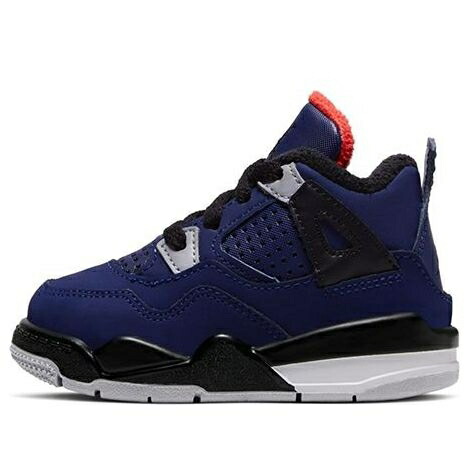 ナイキ ジョーダン ウィンター 青色 ブルー 黒色 ブラック 白色 ホワイト 'LOYAL BLUE' ベビー JORDAN (TD) AIR 4 RETRO WINTER BQ7670-401 / BLUE BLACK WHITE